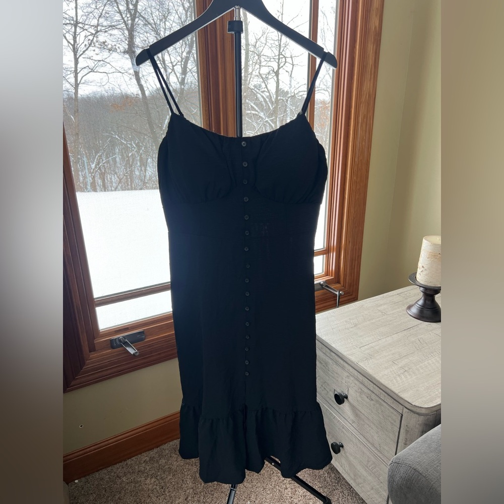 No Boundaries Black Textured Dress